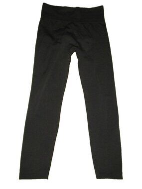 High Waisted Fleece Lined Leggings, One Size (S/M), Black